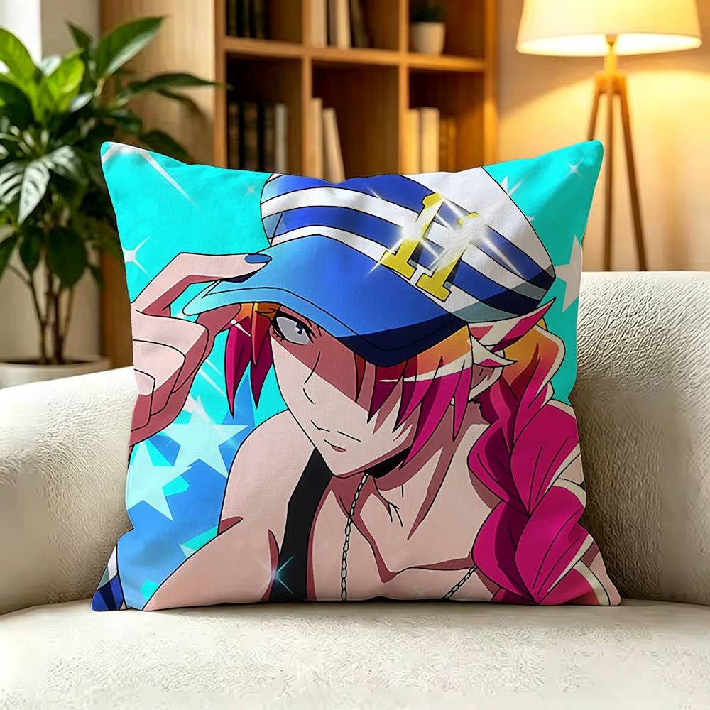 ANIME N-Nanbaka Various Sizes Square Pillow Case For Car Home Bedchamber Decor