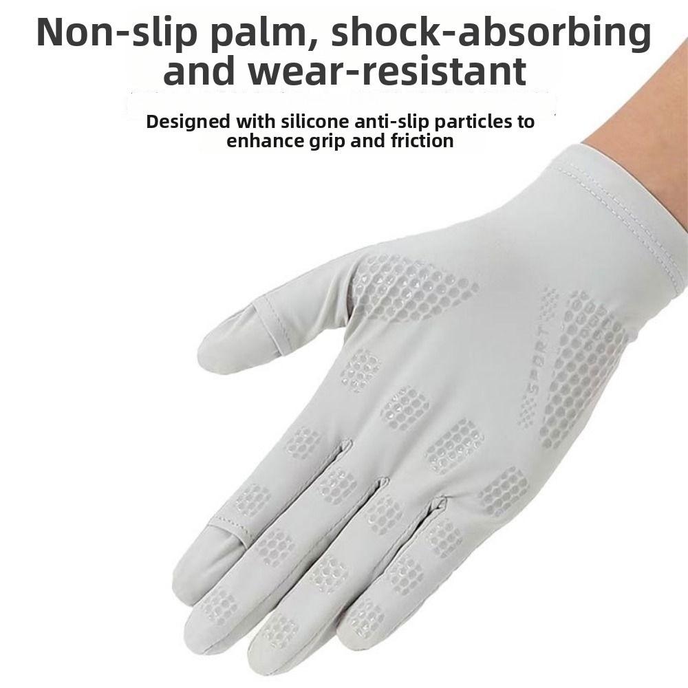 Waterproof Ice Silk Riding Gloves Reflective Summer Driving Mittens Outdoor Sports