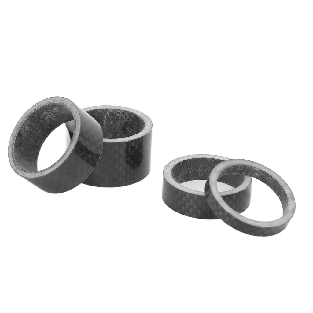 Bicycle Headset Washer Full Carbon Fiber Bike Front Fork Stem Spacer Fit for 1.1 Inch Front Fork4pcs
