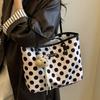 New Polka Dot Tote Bag Women'S Large-Capacity Shoulder Bag Versatile Fashion Messenger Bag Simple Commuter Bag