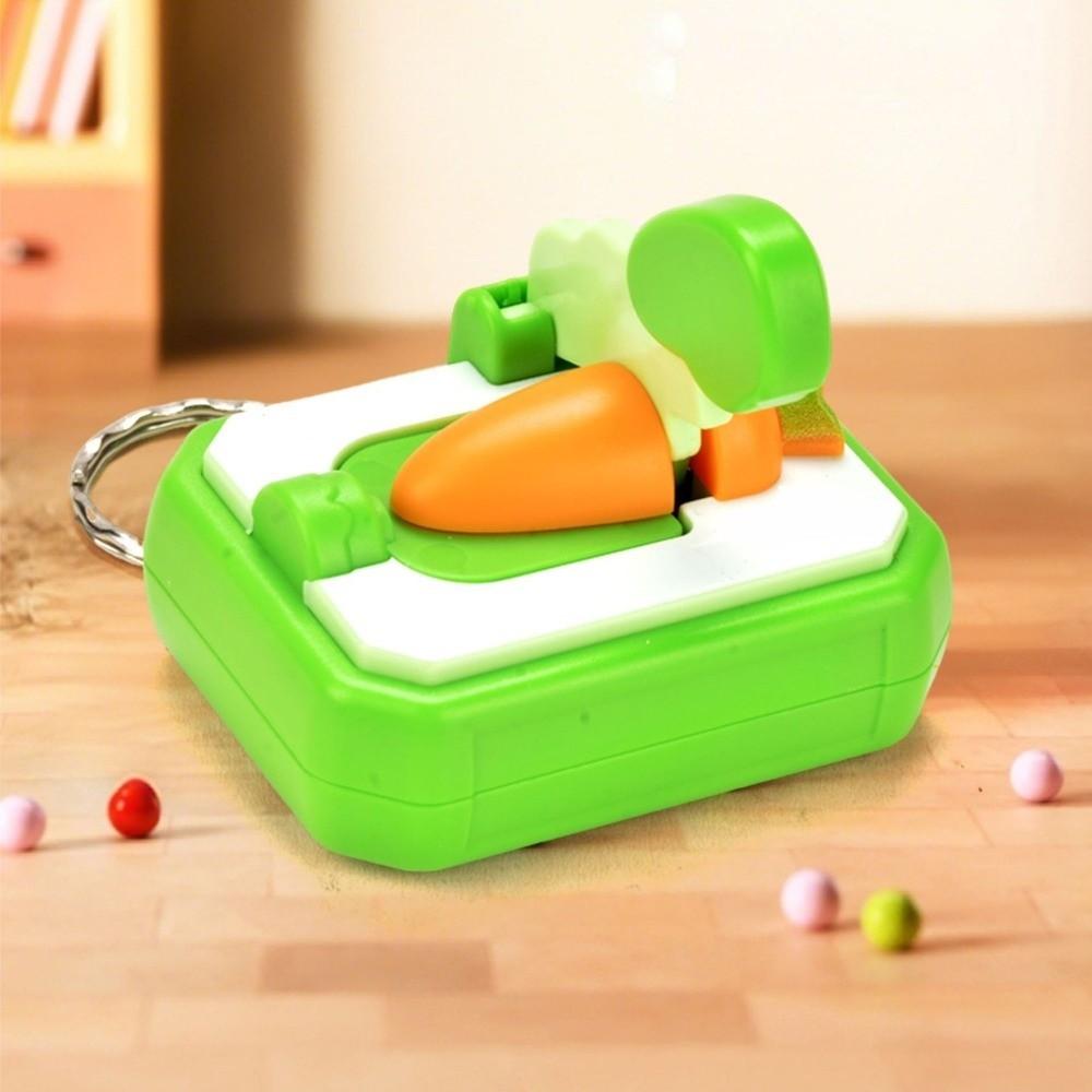 Cute Mini Cutting Carrot Keychain Plastic Material Simulated Vegetable Pendant Gift Style C