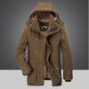 Men's Mid-Length Winter Cotton Jacket - Thick, Velvet-Lined, Windproof, Warm Coat for Casual Wear, Suitable for Young and Middle-Aged Men.