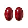 Ancola 2024 Red Retro Oval Pearl Earrings - Autumn & Winter Collection