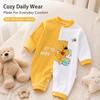 Body de Algodón Peinado para Bebé Manga Larga Mono Infantil Pelele de Animal Unisex Ropa Interior Térmica Cierre con Corchetes Suave Onesie para Recién Nacido Invierno Conjunto Cálido