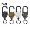 2Pcs Heavy Duty Retractable Keychain Badge Holder Multi Tool Carabiner Clip Keys Badges Tactical ID Reel with Retractable Cord