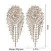 Creative Design Rhinestone Tassel Bride Wedding Party Jewelry Trend Luxury Quality Bridesmaids Unusual Dangle Earrings For Women