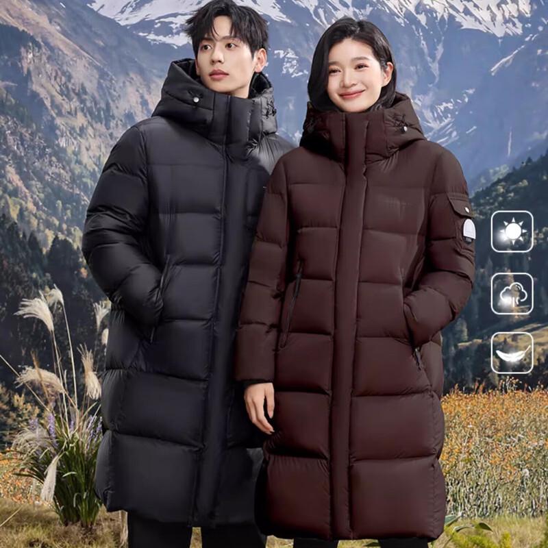 SNOWFLYING Couple's Hooded Winter Down Jacket X40146308FX
