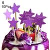 10Pcs Glitter Star Cupcake Cake Topper Party Supplies Birthday Wedding Decor