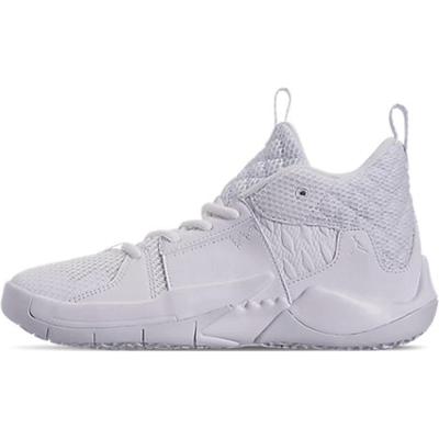 Why Not Zer0.2 Slip Resistant Abrasion Resistant Mid Top Children's Basketball Shoes White AT5719-101