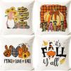 Thanksgiving Pumpkin Pillow Case Autumn Plant Flower Print Pillow Case Home Living Room Sofa Cushion Case