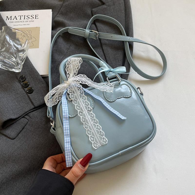 Super Fire Small Bag Women's Spring and Summer 2025 New Casual Messenger Bag Bow Versatile Women's Portable Bowling Bag