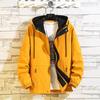 Men's Spring and Fall Loose Hooded Casual Jacket Youth Long-sleeved Handsome Jacket