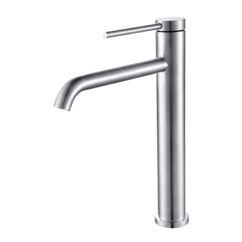 TLXT Tall Gunmetal Gray Bathroom Basin Faucet