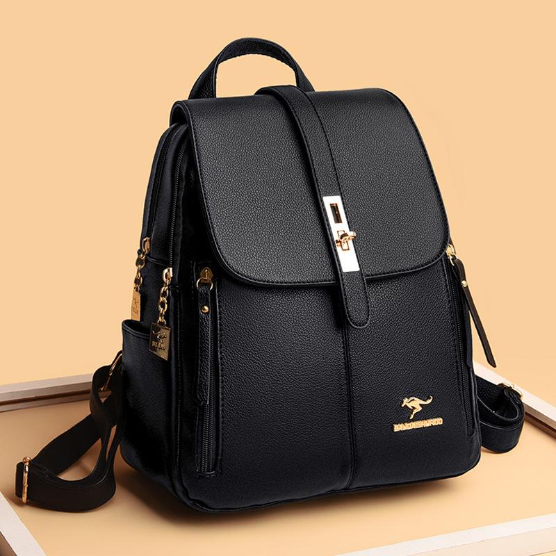 Backpack Korean Version of Simple Fashion Women's Backpack Commute with Large Capacity Single Shoulder Leisure Bag