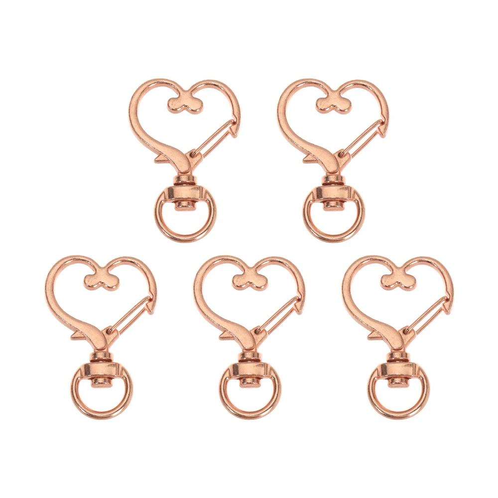 5pcs Metal Key Pendant Key Ring DIY Keychain Lobster Lobster Clasp Hooks Trigger Clips Buckles Snap Hook