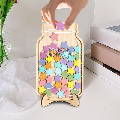 Star Reward Jar Star Behavior Incentive Jar Positive for Kids Boys Girls Students Training Management Home School Bedtime Chore