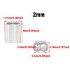 30/50PCS M1.2 M1.5 M2 M3 M4 Aluminum Crimping Loop Sleeve Double Hole Wire Rope Sleeves Steel Wire Loops Clip Fixed Accessories