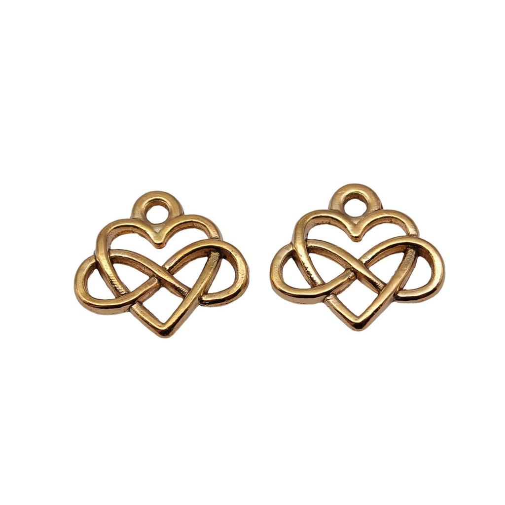 Charms Openwork Heart Pendants Vintage Jewelry Supplies QC068