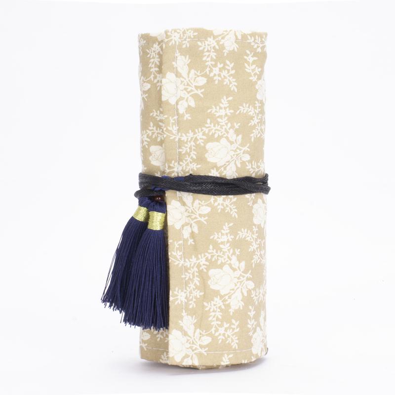 

Портативна сумка-органайзер для зберігання 16 порожніх спиць для в язання, японська бавовняна сумка-рулон для інструментів для різьблення, шиття та вишивки 39x18cm