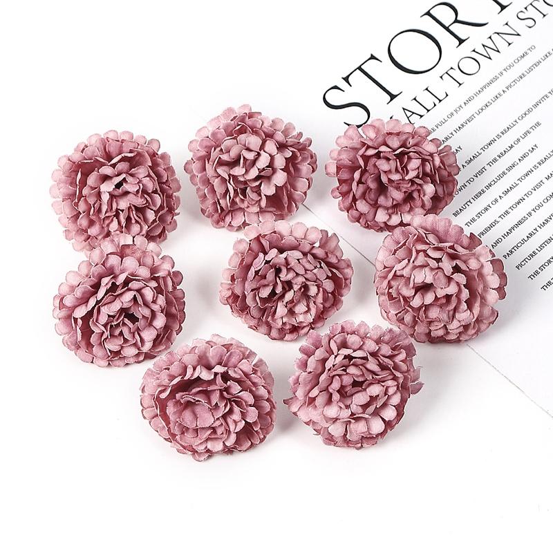 10/20Pcs Artificial Hydrangea Flowers 3cm Silk Fake Flower For Home Decor Garden DIY Bride Wedding Decoration Wreath Accessories