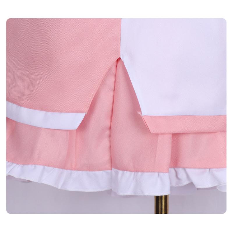 Anime Danganronpa Monomi Cosplay Růžová Dlouhá paruka Monokuma JKU Jednotná bunda s kapucí Dívčí sukně Set Košile Halloween karnevalové kostýmy