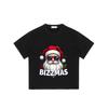 Christmas T Shirt Black Santa Claus with Sunglasses Bizzmas Print for Holiday Party