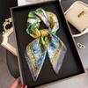 New Lemon Print Silk Square Scarf Women Headscarf Soft Satin Kerchief Head Scarves Fashion Decorate Hijab Female Headband