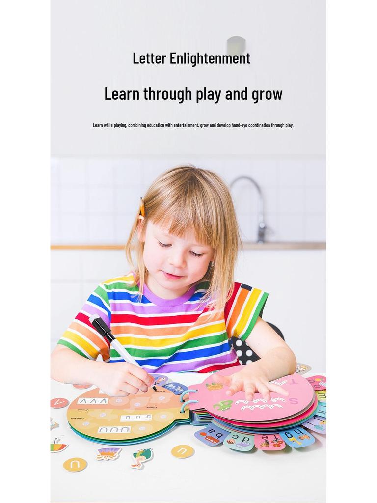 Children's Early Education Quiet Sticker Book: Baby Letters & Thinking Toys
