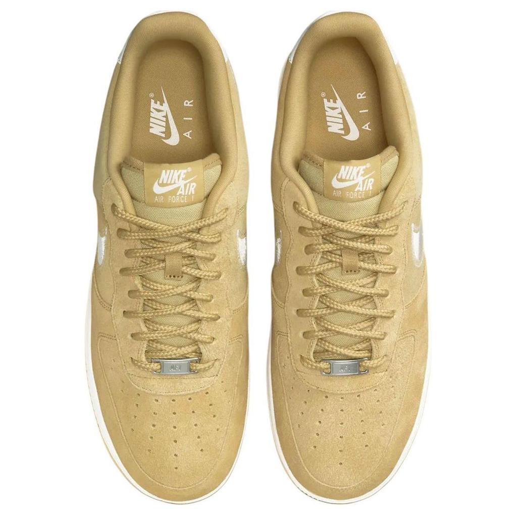 Nike Air Force 1 07 LV8 Embroidered Swoosh - Buff Gold Men Sneakers Tan Sail HJ4465-700