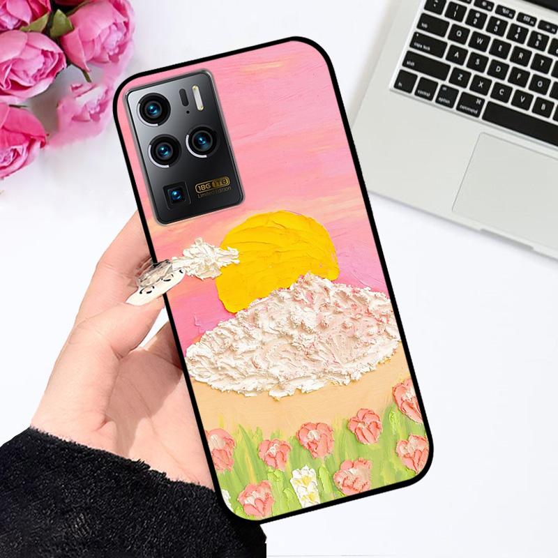 

Для ZTE Axon 30 Ultra 5G Чохол Axon30 Pro+ Ударостійкий Силіконовий Чохол для Телефона Для ZTE Axon 30 Pro 5G Coque 30S Кольоровий Бампер з Малюнком For Axon 30 5G