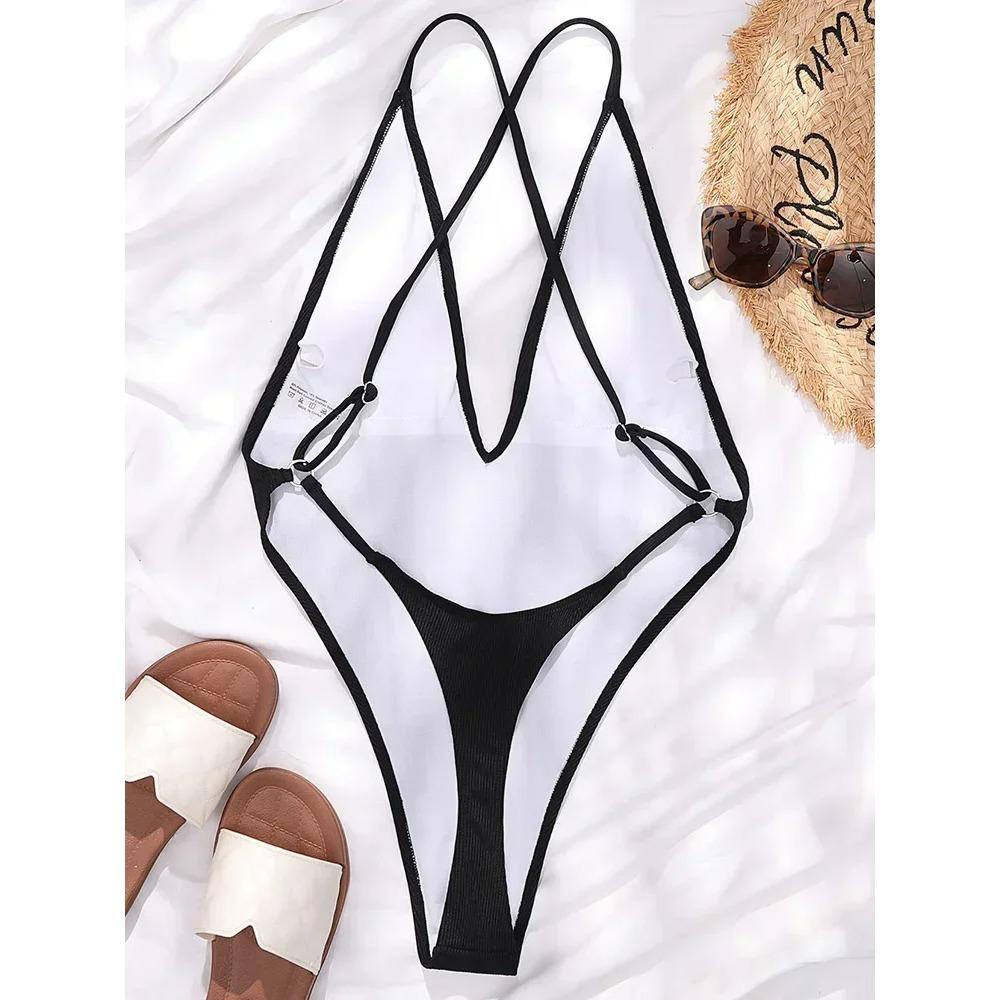 Extreme Mini Micro String Cross Backless Women Monokini Swimwear One Piece Swimsuit Female High Cut Bathing Suit Swim Beachwear