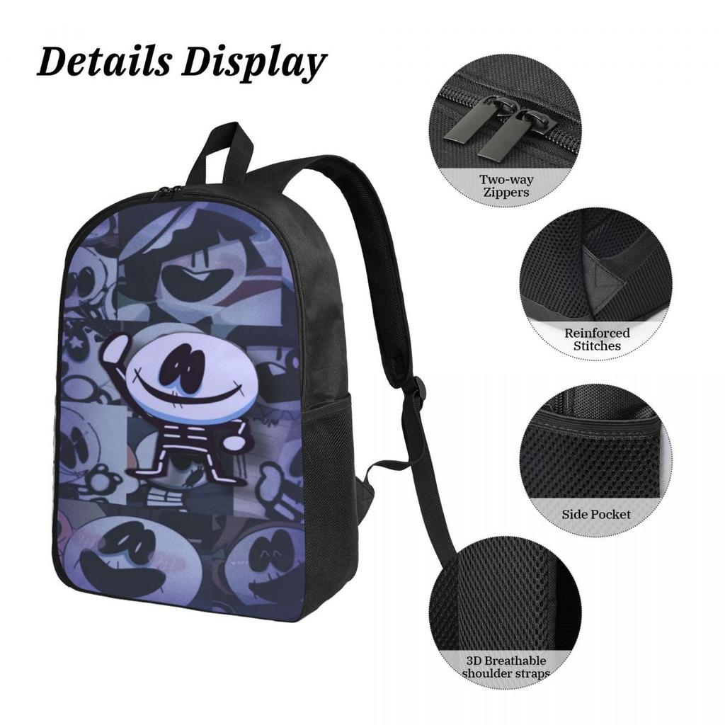 Spooky Month Horror Cartoon Kids Backpack Lunch Box Pen Bags for Boys Girls Backpacks Cute Schoolbag Bookbag Set