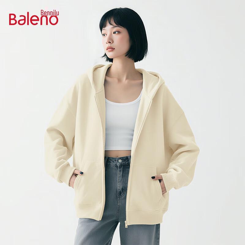 Baleno Women's Long Sleeve Hooded Zipper Cardigan