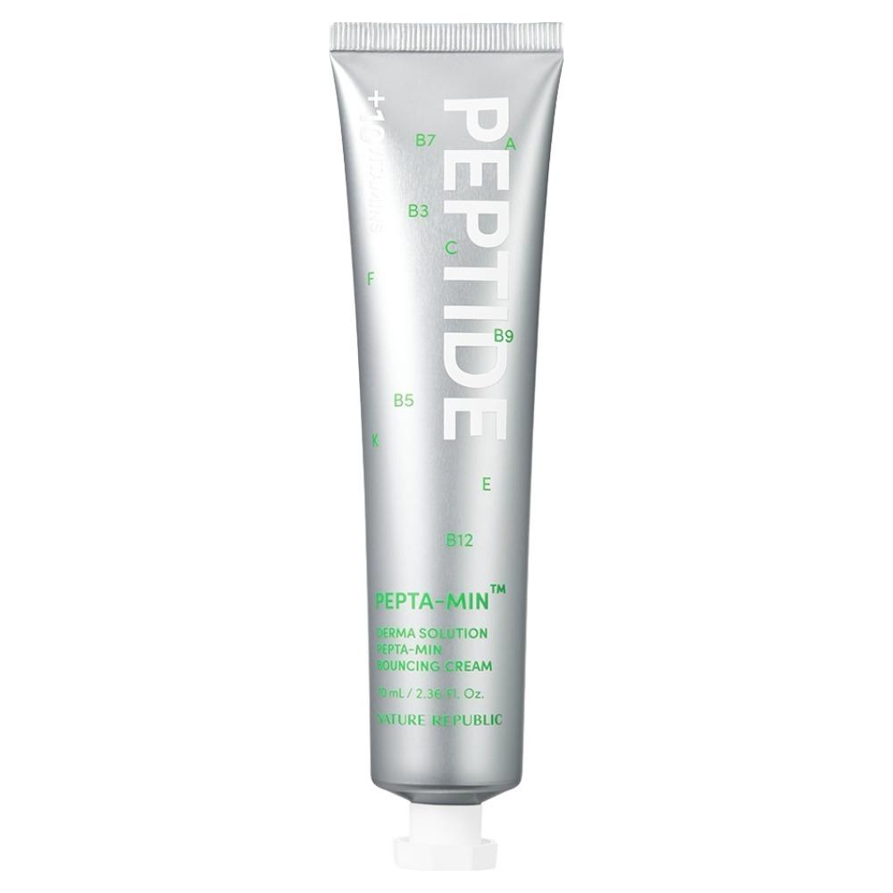 Nature Republic Derma Solution Peptamine Bouncing Cream 70 мл - Увлажняющий крем для лица, повышающий упругость и эластичность
