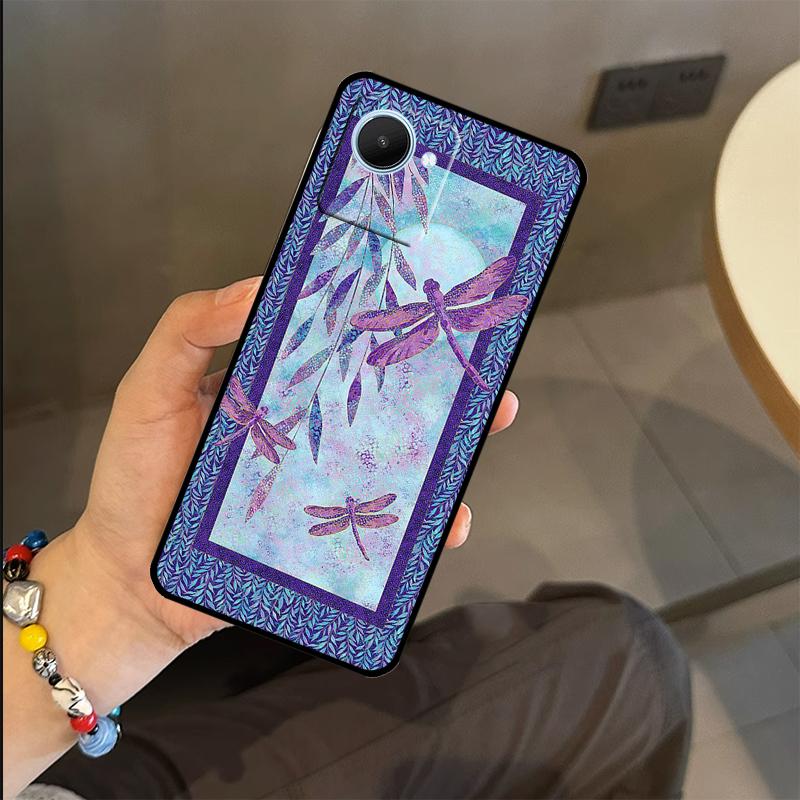 Dragonfly Pattern Case For Realme C53 C55 C51 C25 C63 C61 C65 C67 C71 C75 GT6 GT7 Pro 11 12 13 14 15 Pro Plus