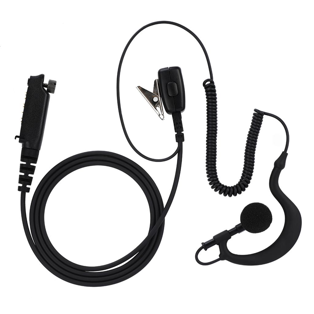 Wireless Walkie Talkie PTT Speaker Earpiece Ear Hook Headset Earphone For STP9000