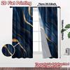 2pcs, 2D FLAT PRINTING Curtains (Without Rod) Cosmic Waves Chic Curtains&Window Treatment Prints Light Filtering Curtains