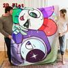 Dandy's World Cartoon Game 2D Flat Pattern Flannel Blanket High Quality All Seasons Warmth and Comfort Perfect for Christmas Gifts.