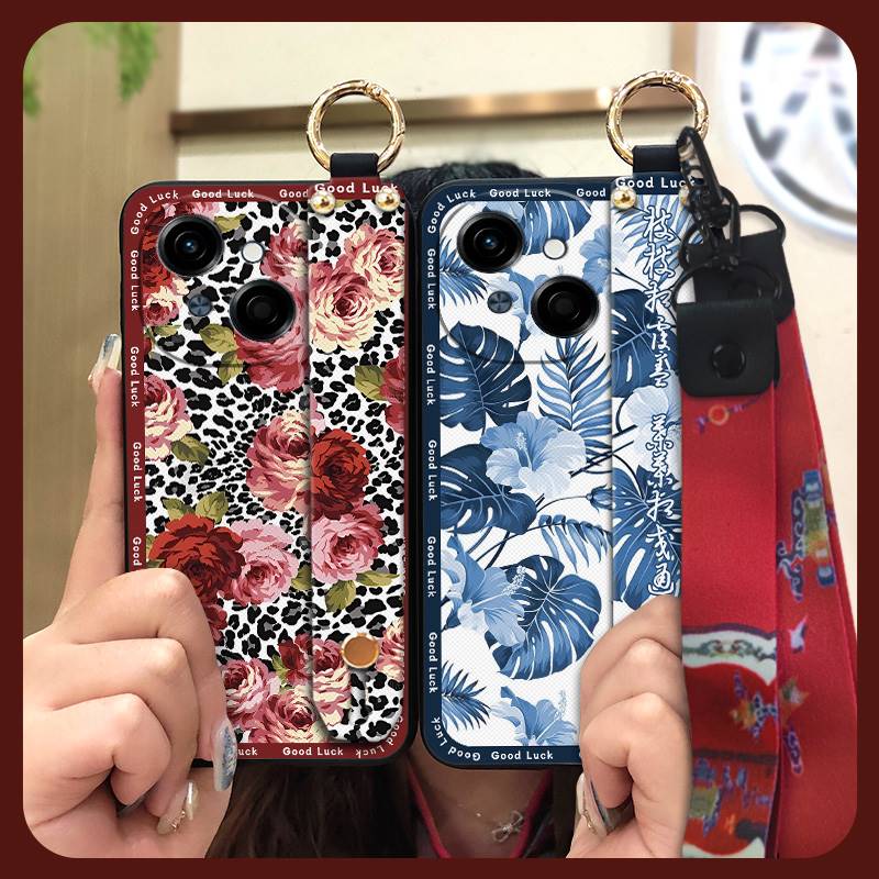 Dirt-resistant Wrist Strap Phone Case For Tecno POP9 4G/Spark GO 1/KL4 Anti-knock Anti-dust Soft case Durable Lanyard