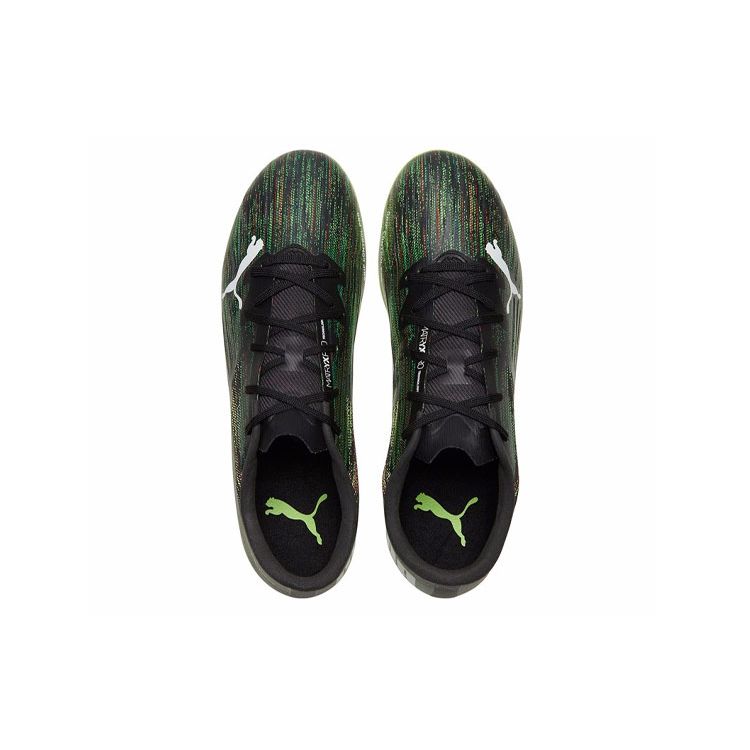 Puma Ultra 2.2 Comfortable Simple Low-Top MG (Rubber Short Studs) Artificial Turf Soccer Shoes Men Soccer Shoes Black White Green 106345-02