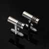 New minimalist and stylish men's business alloy cufflinks, French-style striped shirt studs.