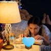 Heart Night Light 16-Color USB Rechargeable LED Nightlight Heart Shaped Light with Stand and Remote Control for Valentine's Day