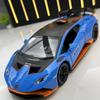 Alloy 1/24 Lambo Huracan STO Sport Car Model Diecast Toys Vehicles Sound and Light Voiture Miniature Collective Home Decoration