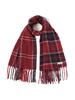 Beams Boy Large Check Pattern Scarf for Women, Red/Free Size