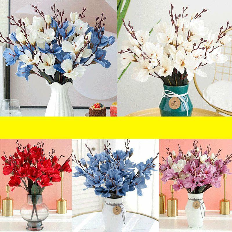 High Quality Artificial Magnolia Silk Flowers With Real Touch For Bridal Parties And Events