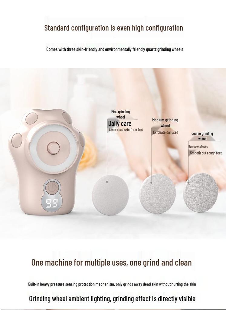 Rechargeable Cat Paw Foot Scrubber: Electric Callus Remover & Skin Care Tool