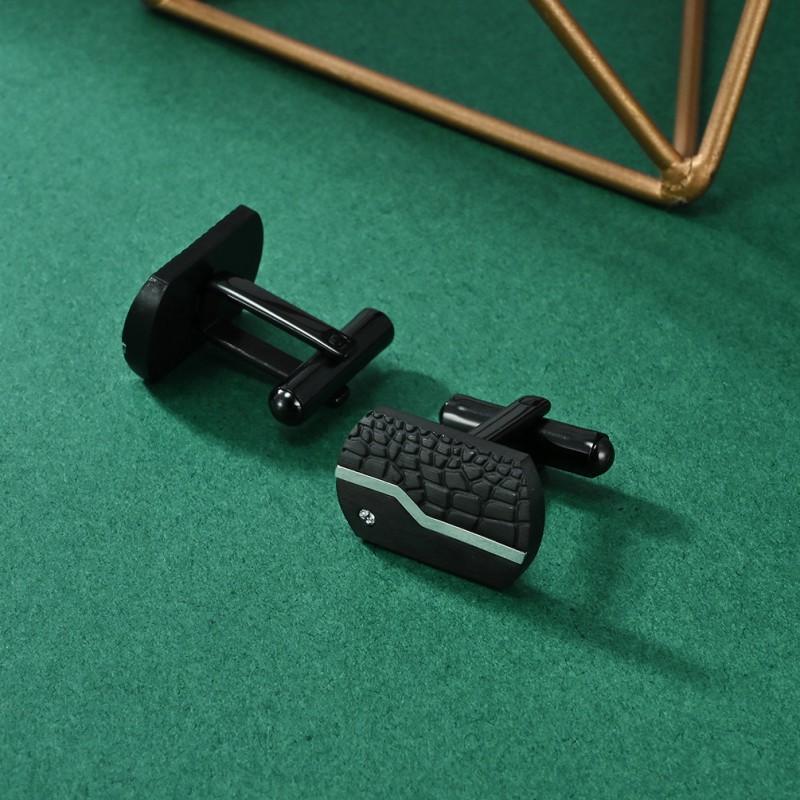 Original Fashionable Stainless Steel Light Sand French Cufflinks Men s High End Luxury Gentleman Natural