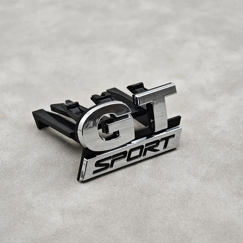

2026 Hot For VOLKSWAGEN VW 3D ABS Chrome GT Sport Logo Emblem Car Front Grille Badge For Polo Golf 5 MK5 Passat B5 Touran Bora A