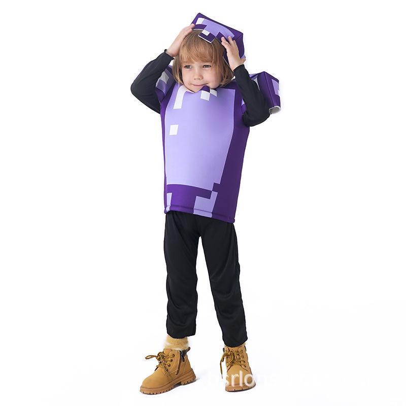 My World Minecraft Diamond Armor Cosplay Costume for Halloween