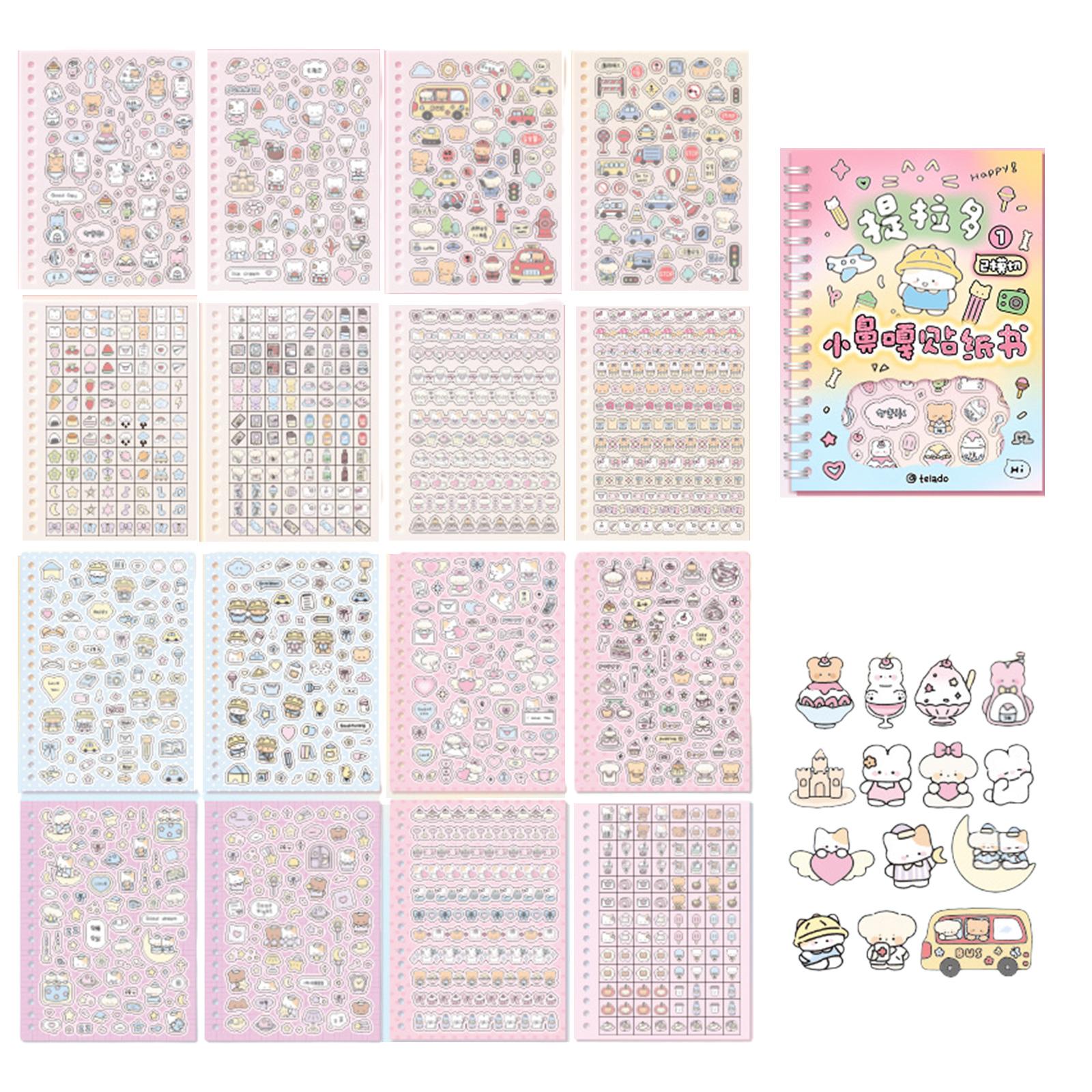 

Книга наклеек с мультяшными персонажами, самоклеящиеся наклейки, декоративная книга наклеек для искусства, рукоделия, поздравительных открыток, украшения скрапбукинга 1